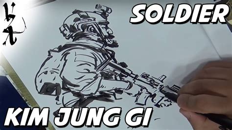 Kim Jung Gi Drawing A Soldier Youtube