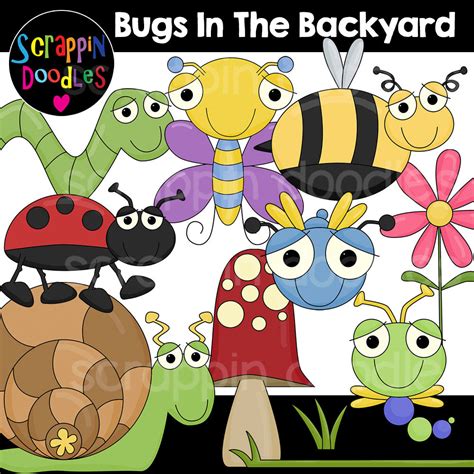 Bugs In The Backyard Cute Insect Clip Art