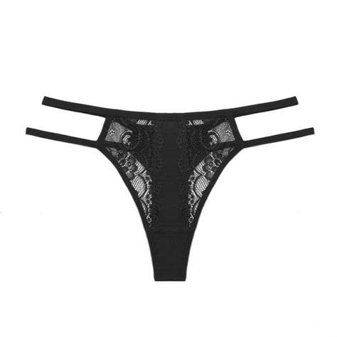 Buy Finetoo 1pc Sexy Cotton Lace Women Thong Panties Underwear Woman S Xl Girl Lingerie Double