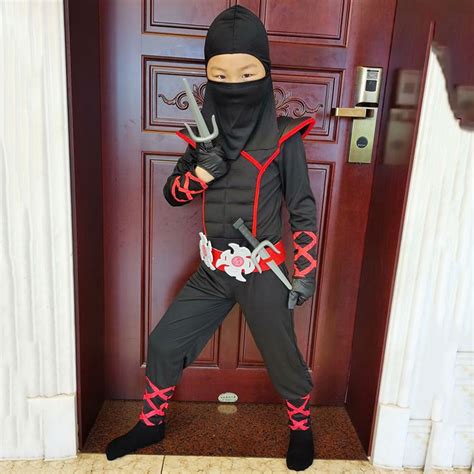 Ninja Ninjago Costume Kids Boys Assassin Cosplay Carnival Party Ninja