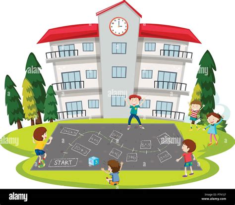 School Playground Stock Vector Images Alamy