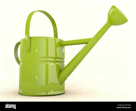 Green Watering Can Stock Photo Alamy