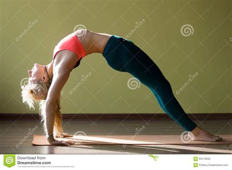 Urdhva Dhanurasana Pose Stock Photo Image Of Flexible 63172202