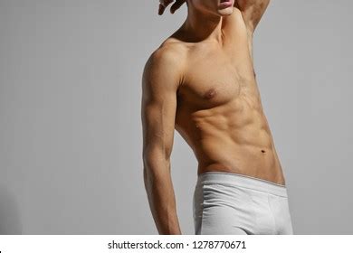 Man White Shorts Naked Torso Stock Photo Shutterstock