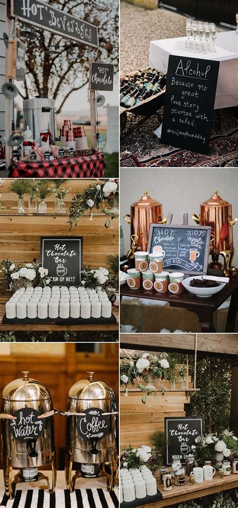 18 Perfect Wedding Drink Bar And Station Ideas For Fall Weddings Oh