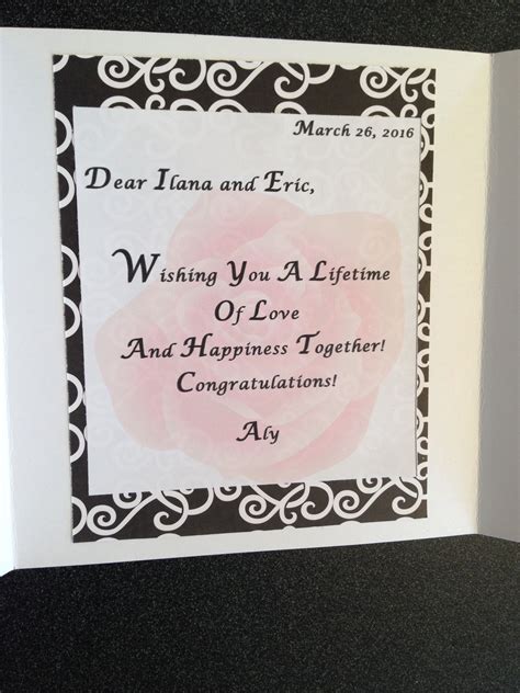Wedding Message And Greeting A Personalized Sentiment For The Inside