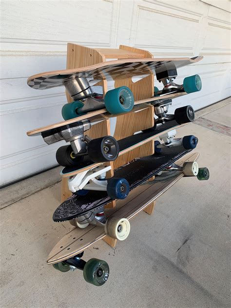Ahowpd Skateboard Rack With My Surfskate Collection Unfortunately It