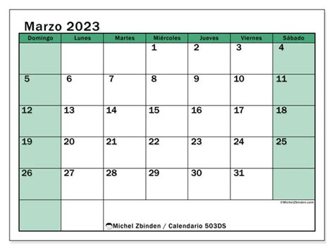 Calendarios Marzo De 2023 Para Imprimir Michel Zbinden Ar