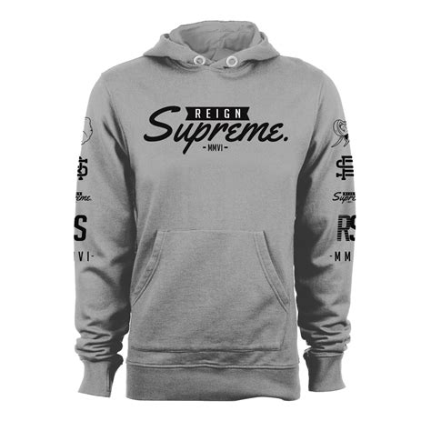 Script Pullover Grey Reign Supreme Clothing