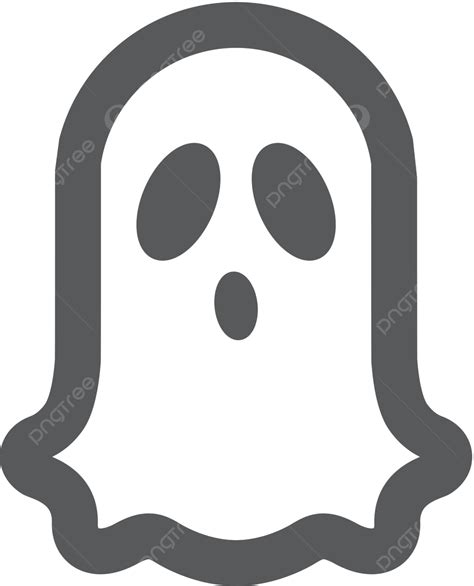 Outline Icon Halloween Ghost Technology Frighten Symbol Vector