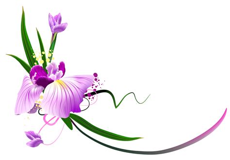 Beautiful Purple Floral Decor Png Clipart Flower Art Clip Art