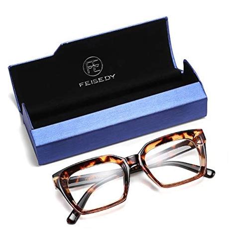 Feisedy Classic Square Eyewear Non Prescription Thick Glasses Frame For Women B2461 Health