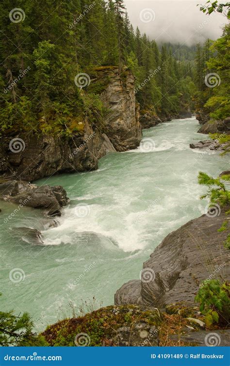 Overlander Falls In Mount Robson Provincial Park Stock Image Image Of