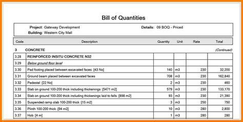 4.4 bill of quantities helps in planning of the project. 10+ bill of quantity example | Sample Travel Bill