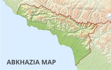 Abkhazia Physical Map