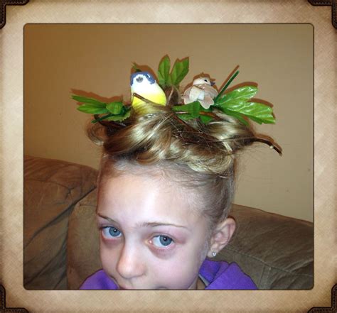 My Daughters Bird Nest Hair For Crazy Hair Day Crazy Hair Days