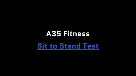 Sit To Stand Test Youtube