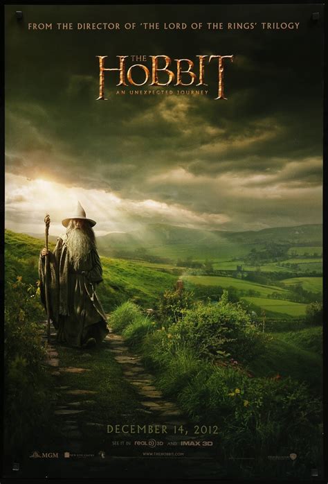 Hobbit An Unexpected Journey 2012 Original One Sheet Movie Poster