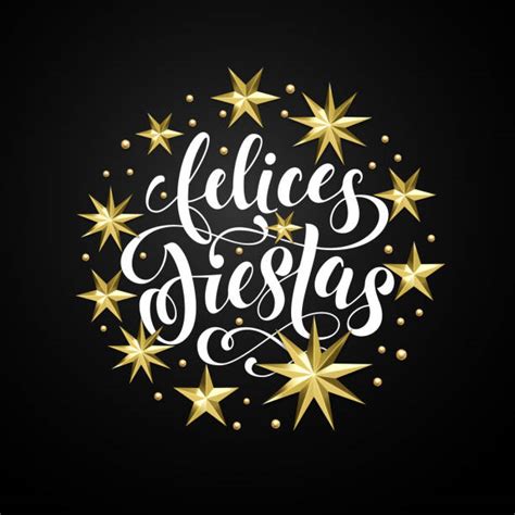 Feliz Navidad Gold Glitter Spanish Merry Christmas Vectores Libres De