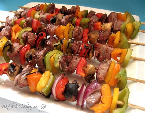 The secret is in the marinade. With a Cherry on Top: Classic Beef Kabobs