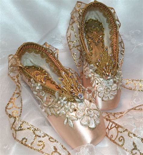 Ooak Gold Encrusted Keepsake Decorated Pointe Shoes Sleeping Etsy