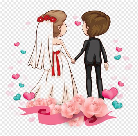결혼 그래픽에 로맨스 커플 만화 결혼 만화 커플 소년과 소녀를 사랑 사랑 만화 캐릭터 결혼 Png Pngwing