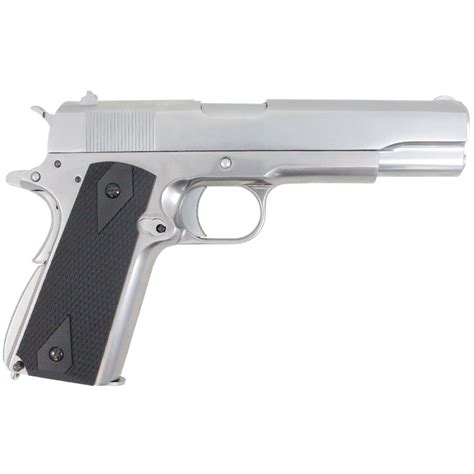 We Airsoft 1911 Chrome Green Gas Pistol Wholesale Golden Plaza