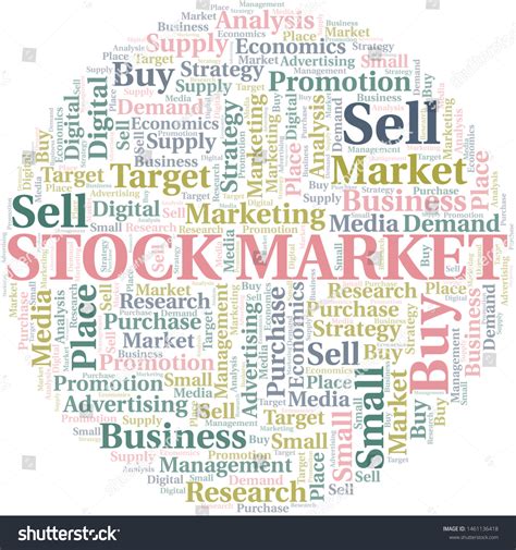 Stock Market Word Cloud Vector Made Stock Vector Royalty Free
