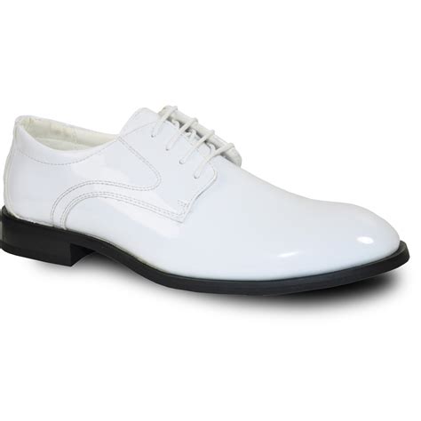 Rental White Round Patent Leather Shoe Johns Tuxedos