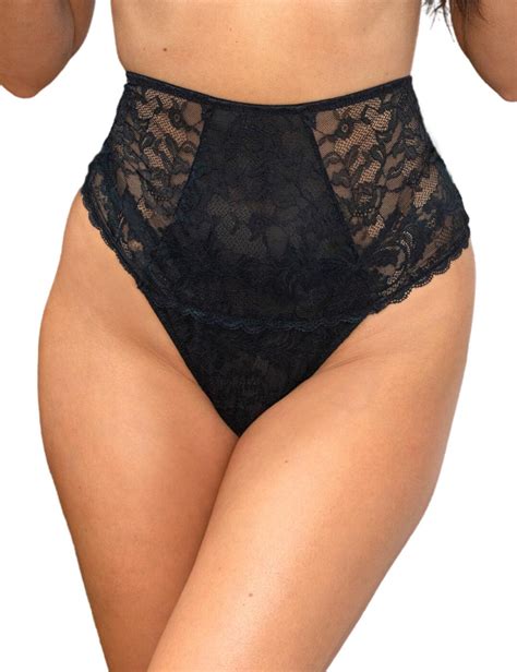 Pour Moi For Your Eyes Only High Waist Crotchless Thong Belle Lingerie Pour Moi For Your