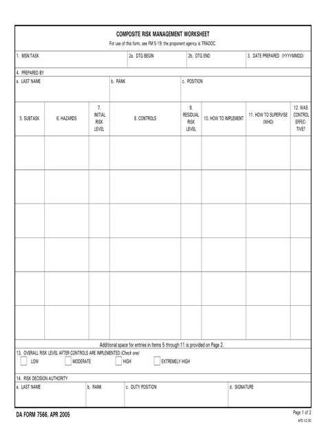 Da Form 7566 Army Pubs Fill Online Printable Fillable
