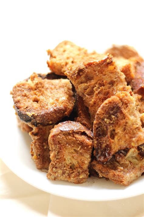 These french toast bites are smothered in an apple spice sugar and served with an amazing dipping sauce that will knock your socks off! Gluten-Free Cinnamon French Toast Bites (Allergy-Free, Vegan)