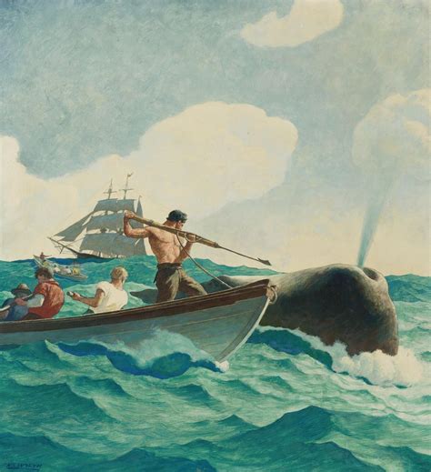 The Story Of Whaling 1940 Nc Wyeth Oil On Panel 26 In X 25 In