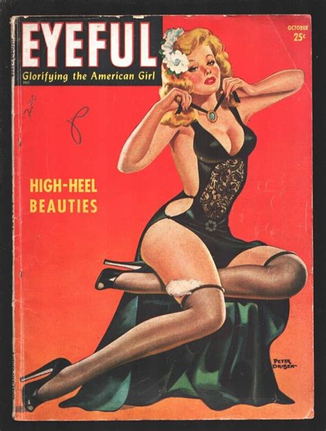 Eyeful 10 1946 Spicy Peter Driben Pin Upcover Art Showgirls Lingerie