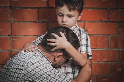 Sad Father And Son Stock Photo Containing Child And Parent High