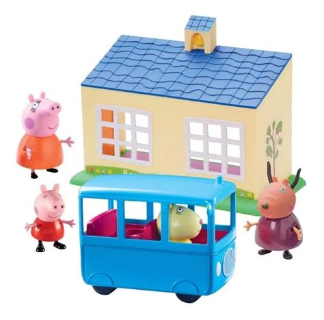 Buy Peppa Pig School And Bus Playset