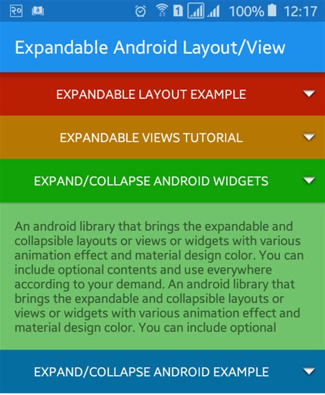 Android Expandable Layout Tutorial With Example Viral Android