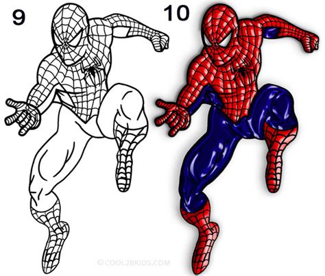 How To Draw Spider Man Step By Step Pictures