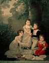 Vier Kinder von Joachim Murat und Caroline Bonaparte (von links, Letizia