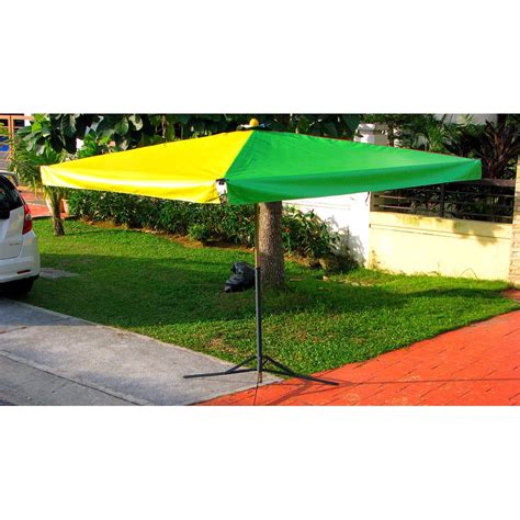 Qoo10 3 x 3m 10 x10 tenda. itop 8' (2.5m) Square Night Market Umbrella Canopy Payung ...