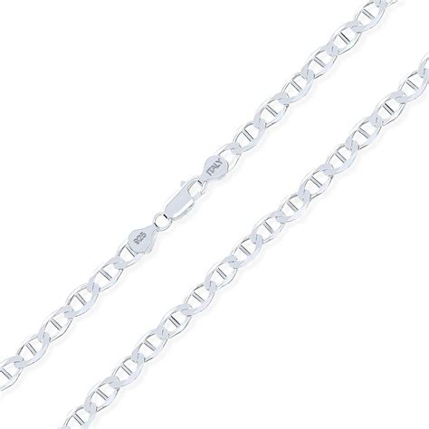 Heavy Solid Flat Mariner Anchor Link Chain 200 Gauge Thick For Men