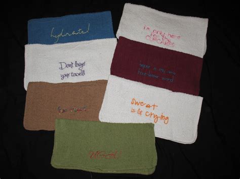 Custom Workout Towels Motivational Sayings