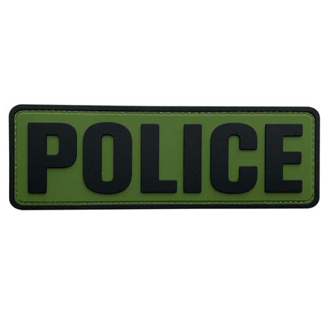 Uuken 6x2 Inches Military Police Vest Patch Pvc Rubber Big 2x6 Inch St