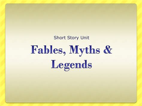 Myths Legends And Fables
