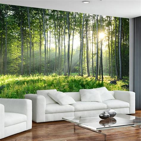 Follow these living room wallpaper ideas, from smaller scale patterns to classic designs. Custom Photo Wallpaper 3D Green Forest Nature Scenery ...