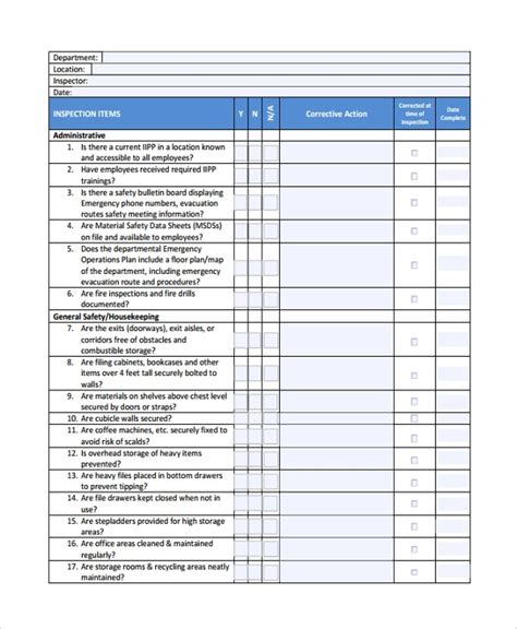 Free Checklist Samples Templates In Excel Riset
