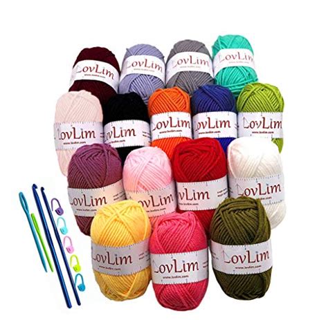 Lovlim Crochet Yarn Kit Soft Cotton Yarn Skeins Yards For