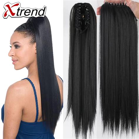 Sexy Inch Women Long Hair Ponytails Straight Clip Hair Extensions