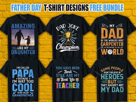Father Day T Shirt Design Bundle Free Download Dad T Shirt Free