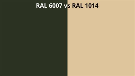 RAL 6007 Vs 1014 RAL Colour Chart UK